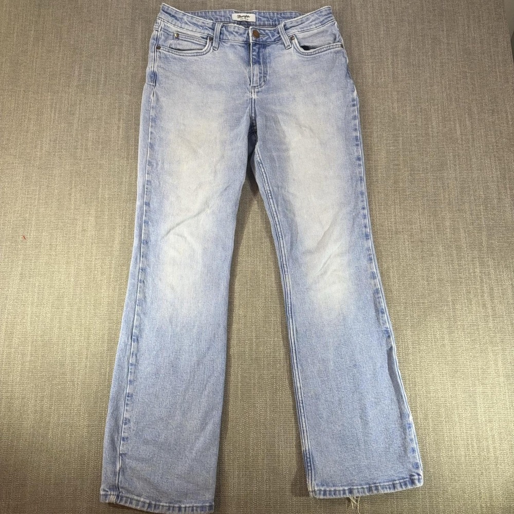 Wrangler Retro Jeans Womens 31 Blue Light Wash Straight Leg Stretch Denim 31x32